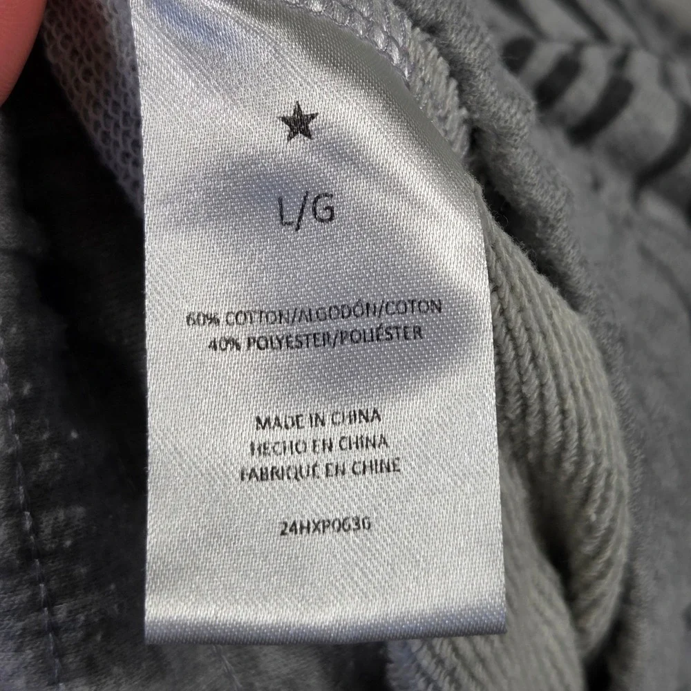 Gray Leaf-Print Men's/Womens Joggers Sweatpants